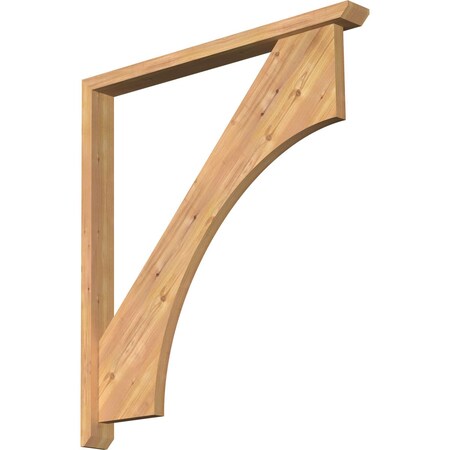Ekena Millwork Westlake Slat Smooth Bracket w/ Offset Brace, Western Red Cedar, 3 1/2"W x 36"D x 40"H BKT0402X36X40WTL06SWR
